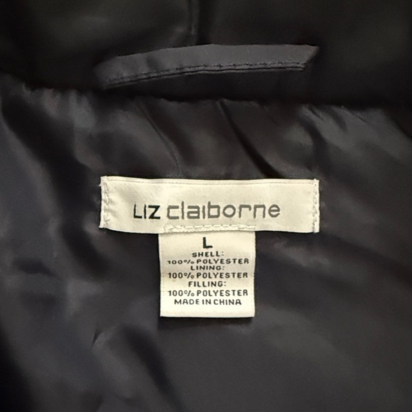 Liz Claiborne Navy Blue Zip Front Vest Jacket - Picture 3 of 4